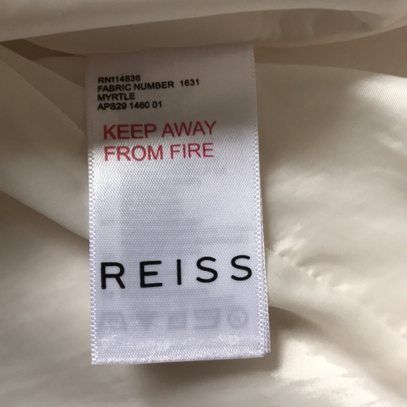 REISS UK Myrtle Godet Flared Short Sleeved Dress Natural size 4 Like New - Picture 9 of 12